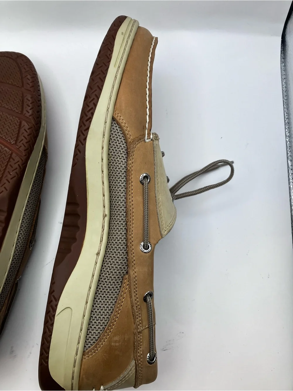 Sperry Two-Tone Tan and Cream Men’s Boat Shoes